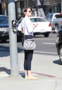 [Tagged] Lauren Cohan Standing at a Cross Walk in Beverly Hills 01/30/2013