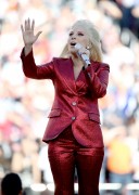 Лэди Гага (Lady Gaga) sings the National Anthem at Super Bowl 50 at Levi's Stadium (Santa Clara, 07.02.2016) - 56хHQ 6bce81472489618