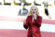 Лэди Гага (Lady Gaga) sings the National Anthem at Super Bowl 50 at Levi's Stadium (Santa Clara, 07.02.2016) - 56хHQ Fa11ae472489207